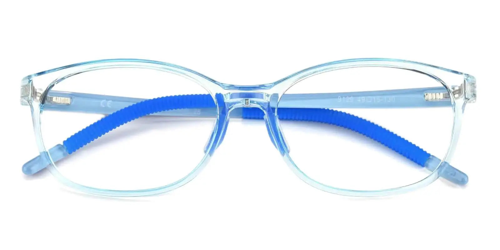 Willy - Kid's Rectangle Blue Translucent Frame Glasses