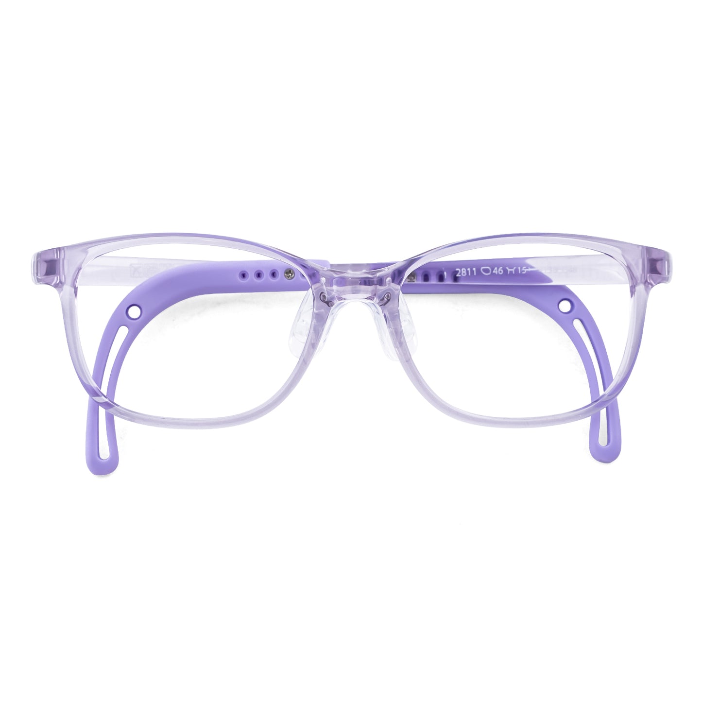 Lily clear purple kids prescription glasses