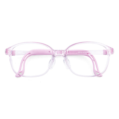 color:Clear-Pink | Lulu clear pink kids prescription glasses