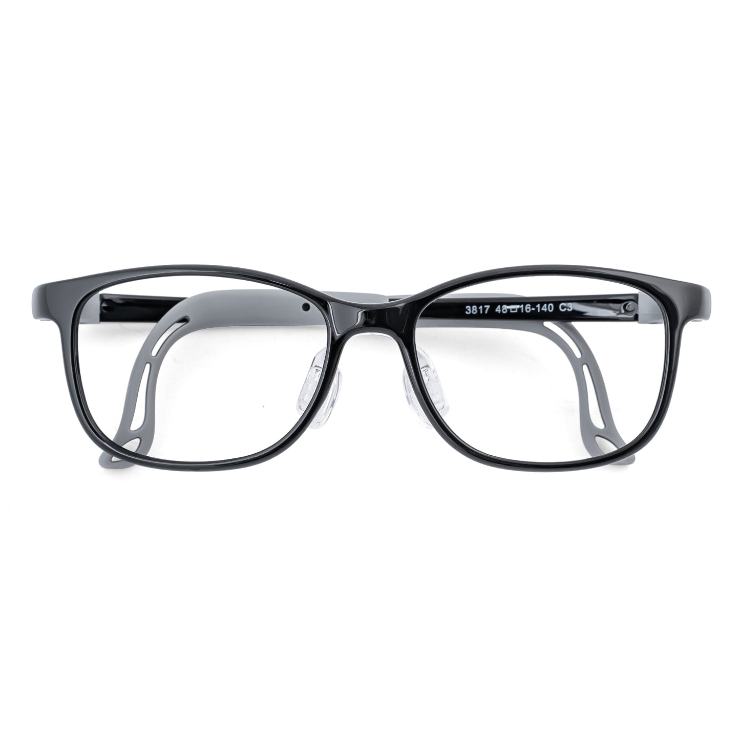 Luna black gray kids prescription glasses