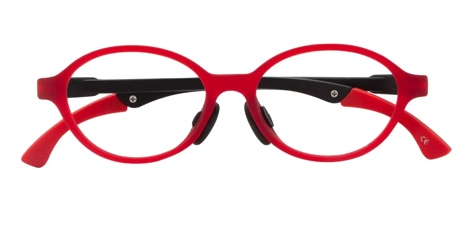 Hyperion - Oval Red Black Eyeglasses Frame