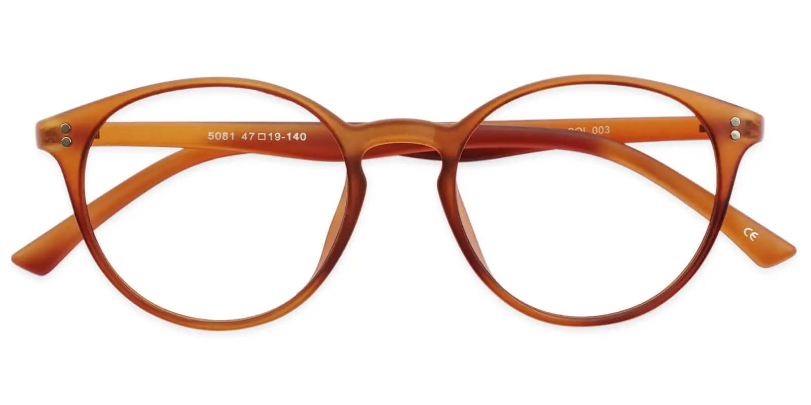 Phobos - Kid's Round Brown Eyeglasses Frame