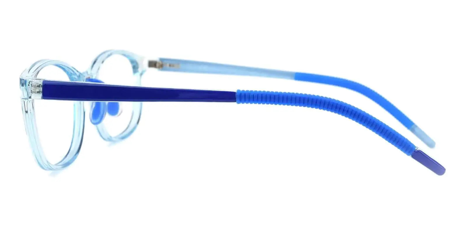 Willy - Kid's Rectangle Blue Translucent Frame Glasses