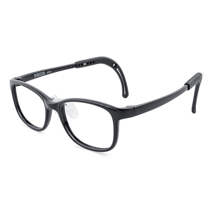 color:Black | Lily black kids glasses angle view
