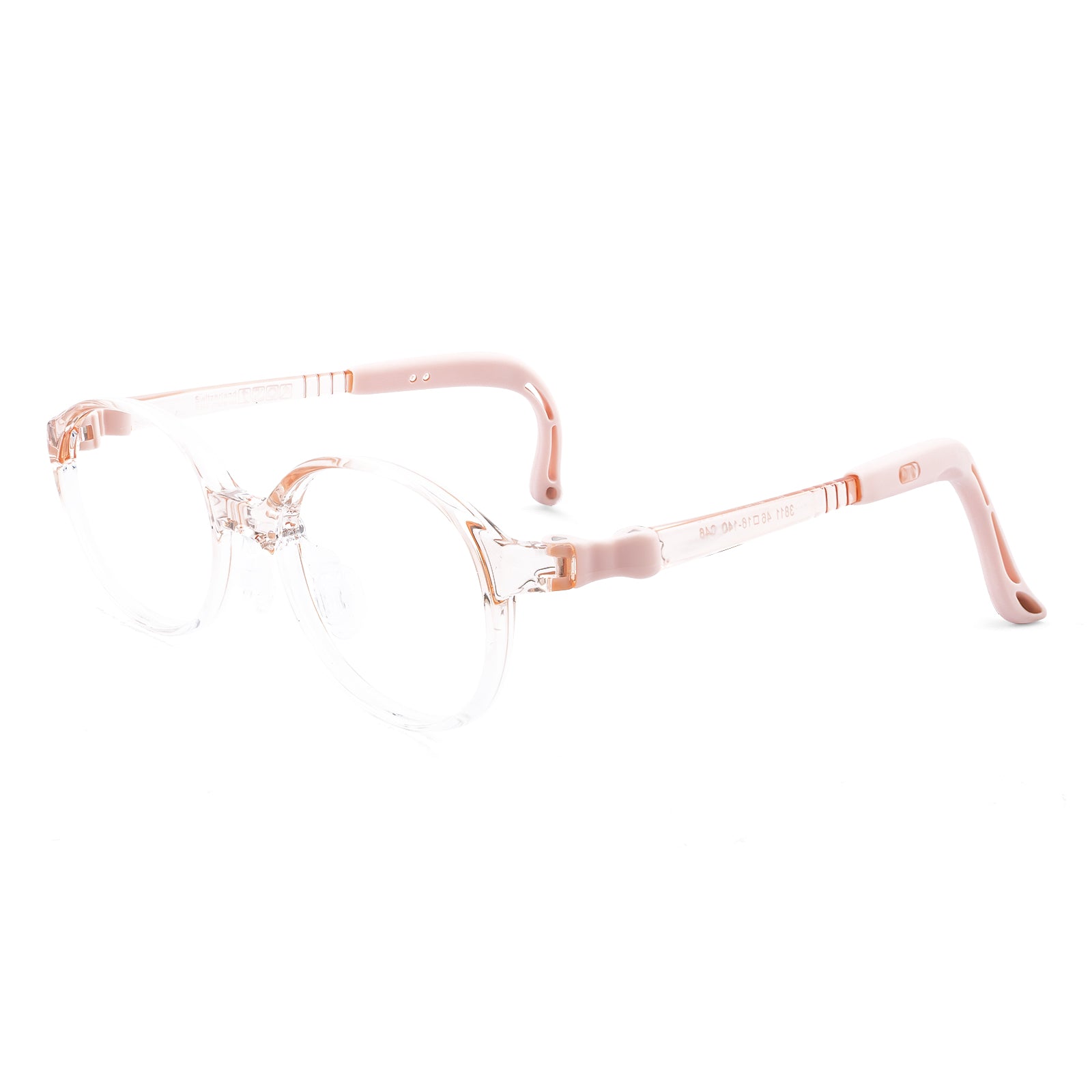 Teddy light orange kids glasses angle view
