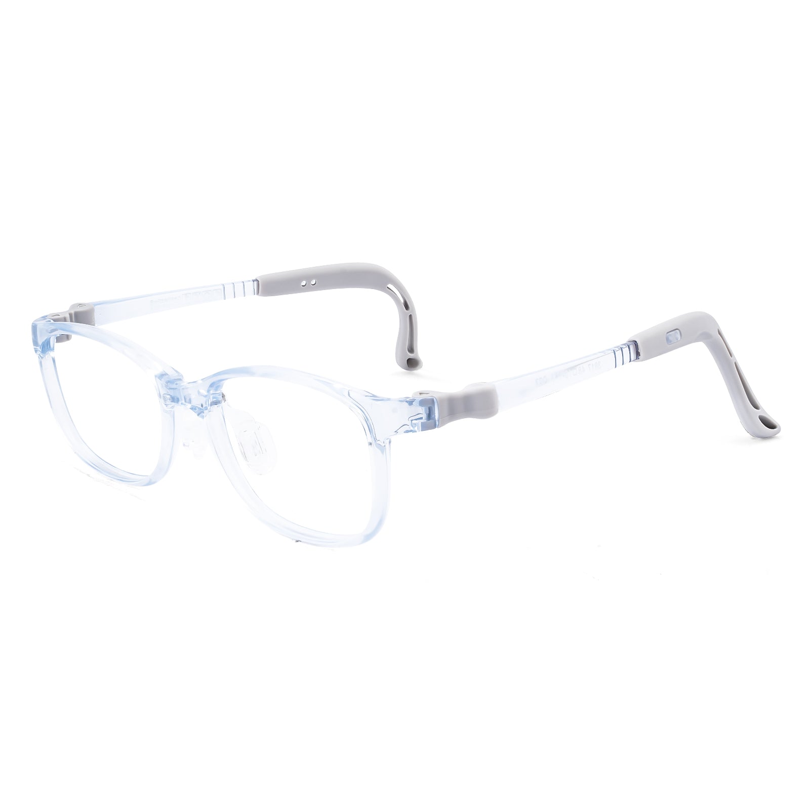Luna light blue kids glasses angle view