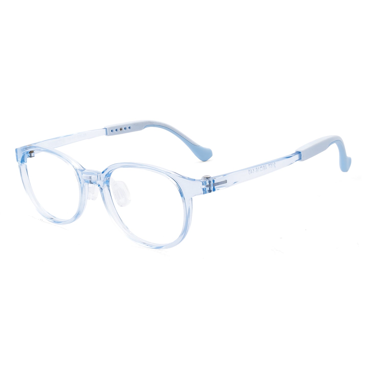 Theo blue kids glasses angle view