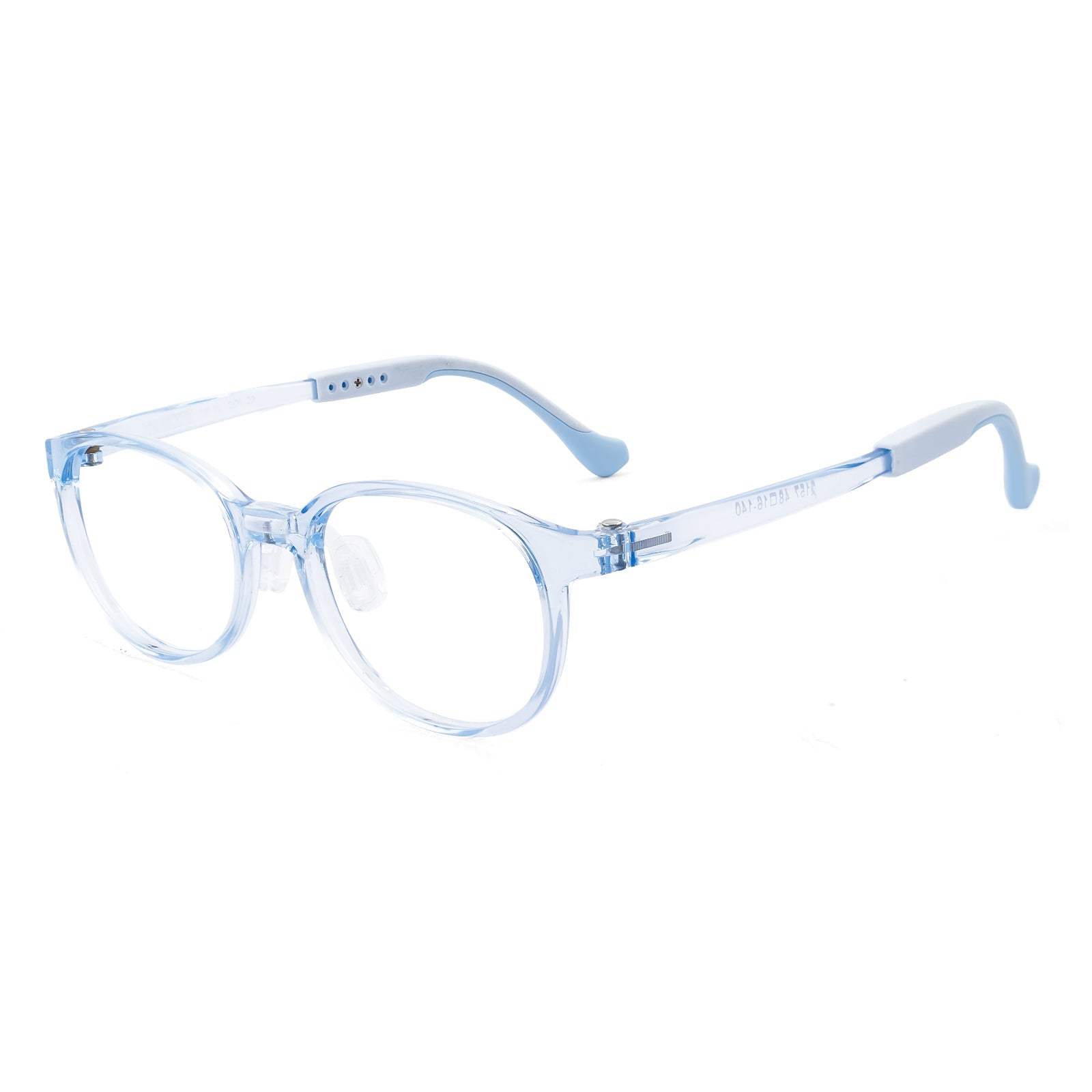 Theo blue kids glasses angle view