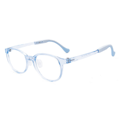 color:Blue | Theo blue kids glasses angle view