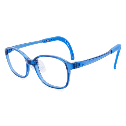 color:Blue | Leo blue kids glasses angle view