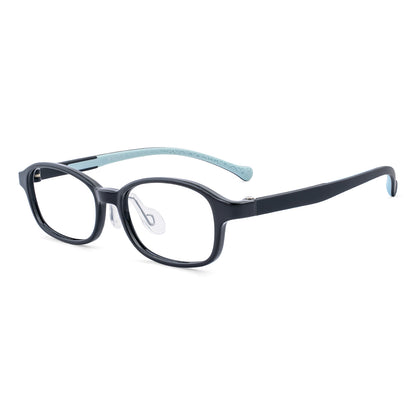 color:Black | Noah black kids glasses angle view