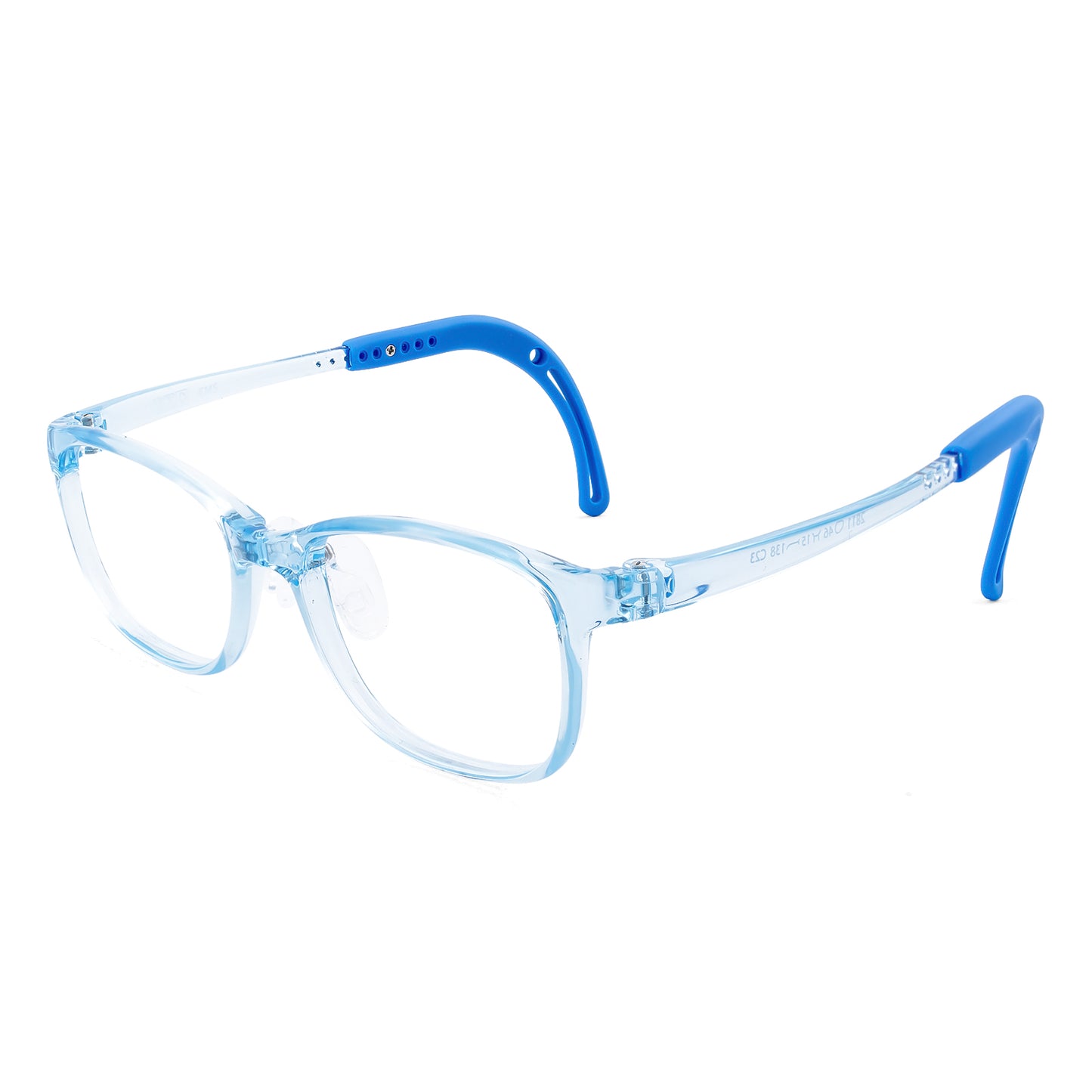 Lily blue kids glasses angle view