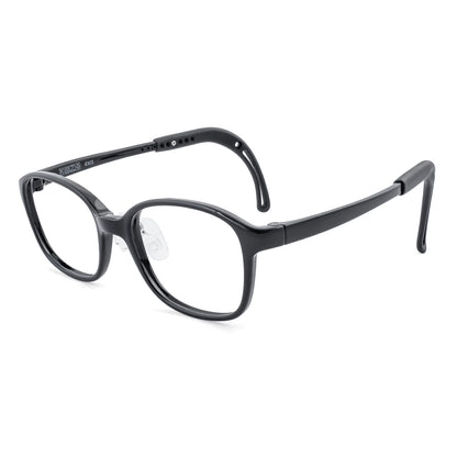 color:Black | Leo black kids glasses angle view