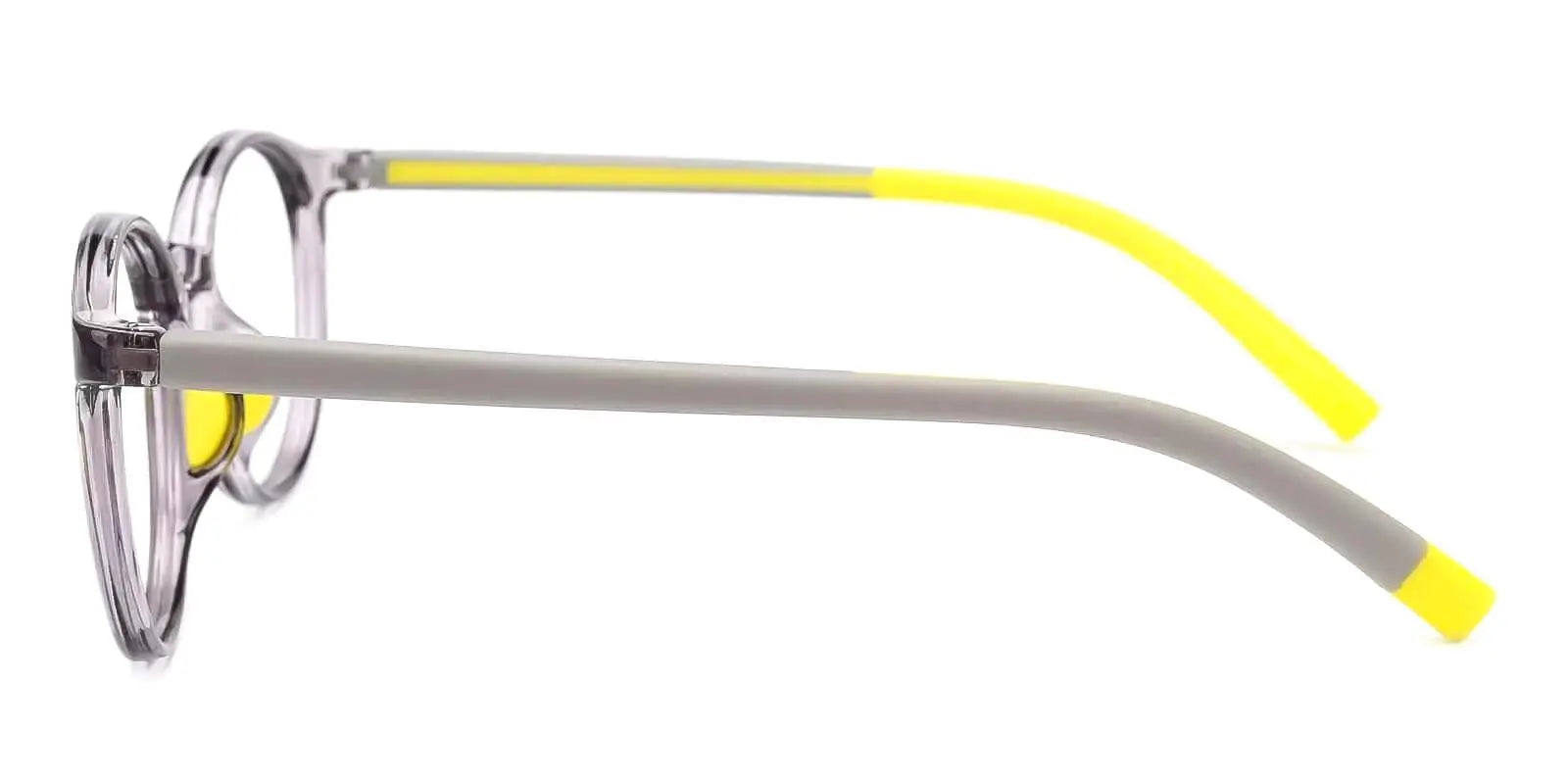 Momentous - Oval Clear Gray Yellow Eyeglasses Frame