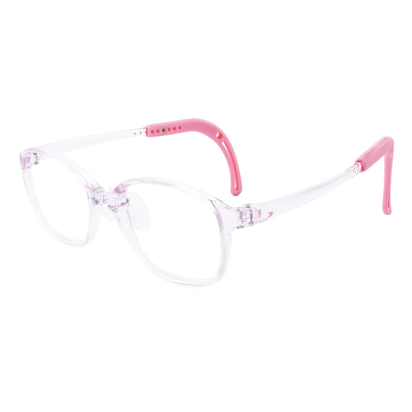 Leo pink kids glasses angle view