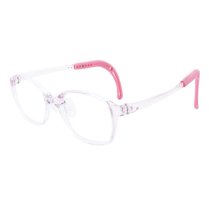 color:Pink | Leo pink kids glasses angle view