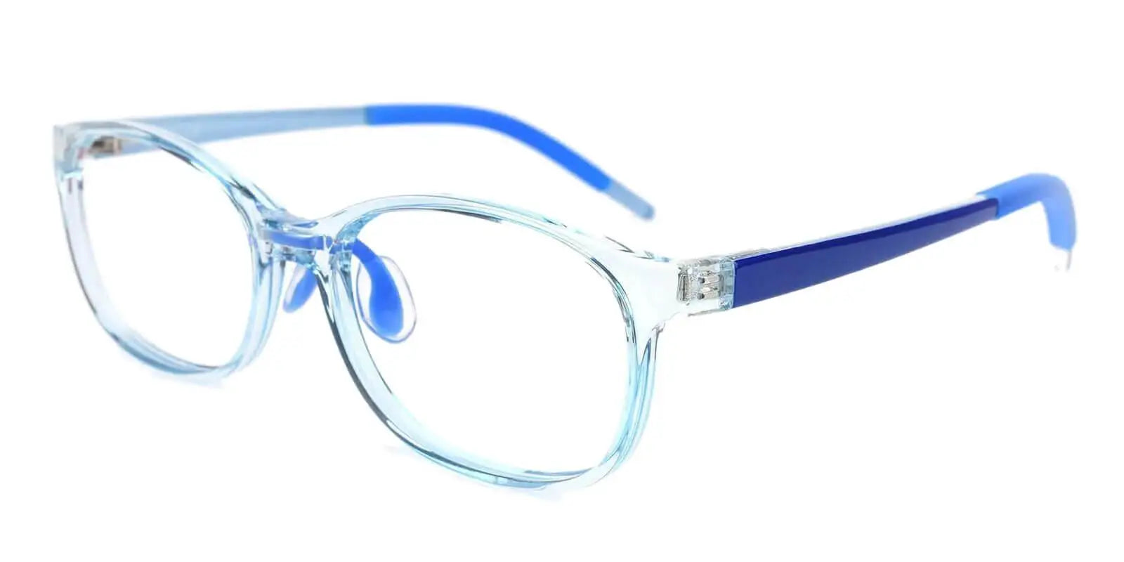 Willy - Kid's Rectangle Blue Translucent Frame Glasses