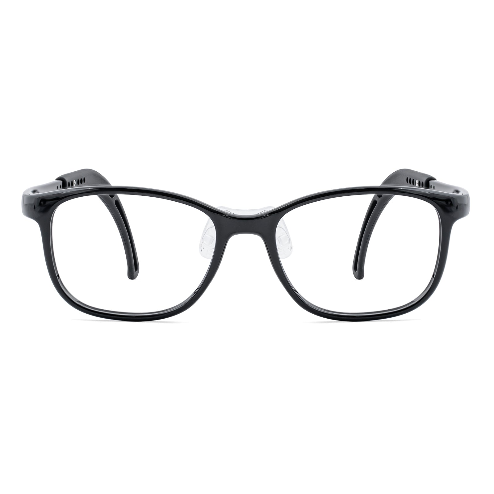 Lily black kids glasses front frame detail