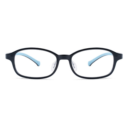 color:Black | Noah black kids glasses front frame detail
