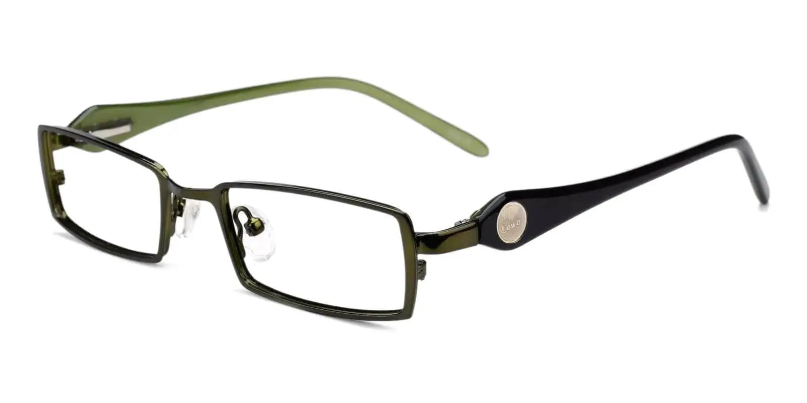 Selena - Rectangle Metal Green Eyeglasses Frame