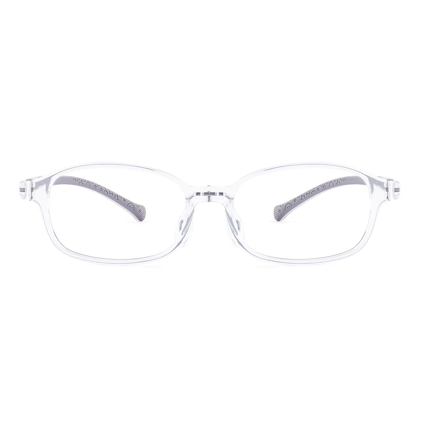 Noah clear kids glasses front frame detail