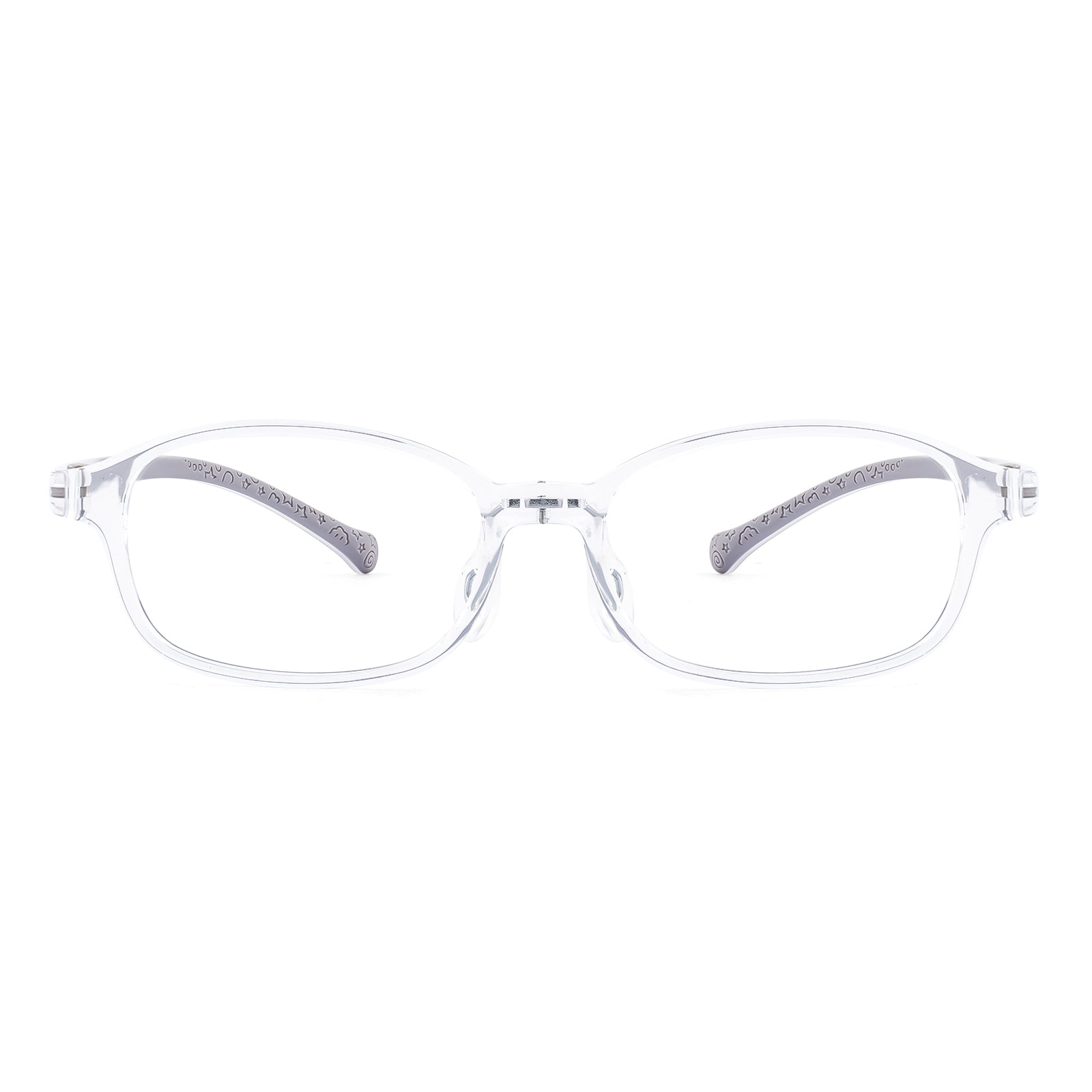 Noah clear kids glasses front frame detail