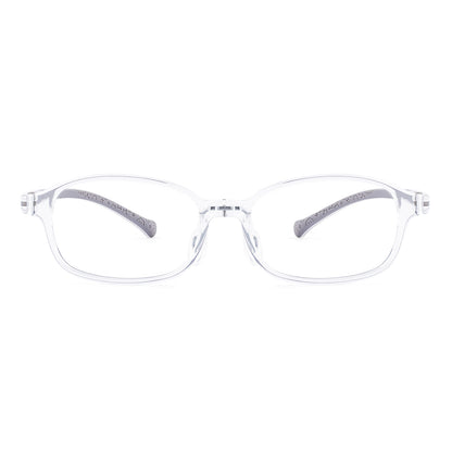 color:Clear | Noah clear kids glasses front frame detail