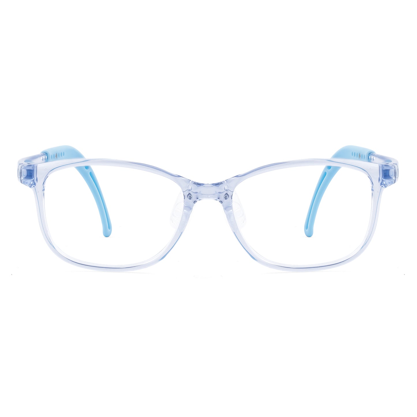 Lily light blue kids glasses front frame detail