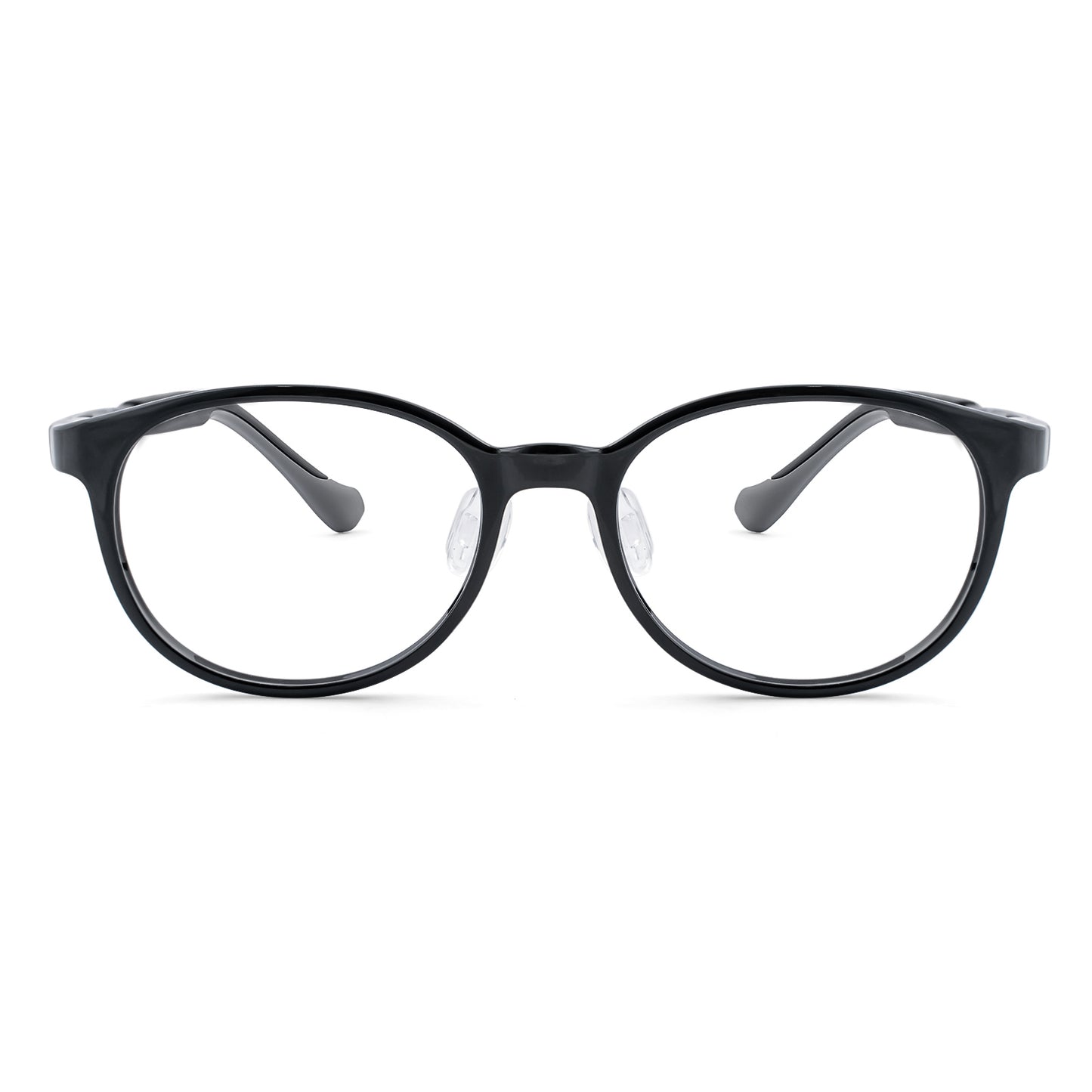 Theo black kids glasses front frame detail