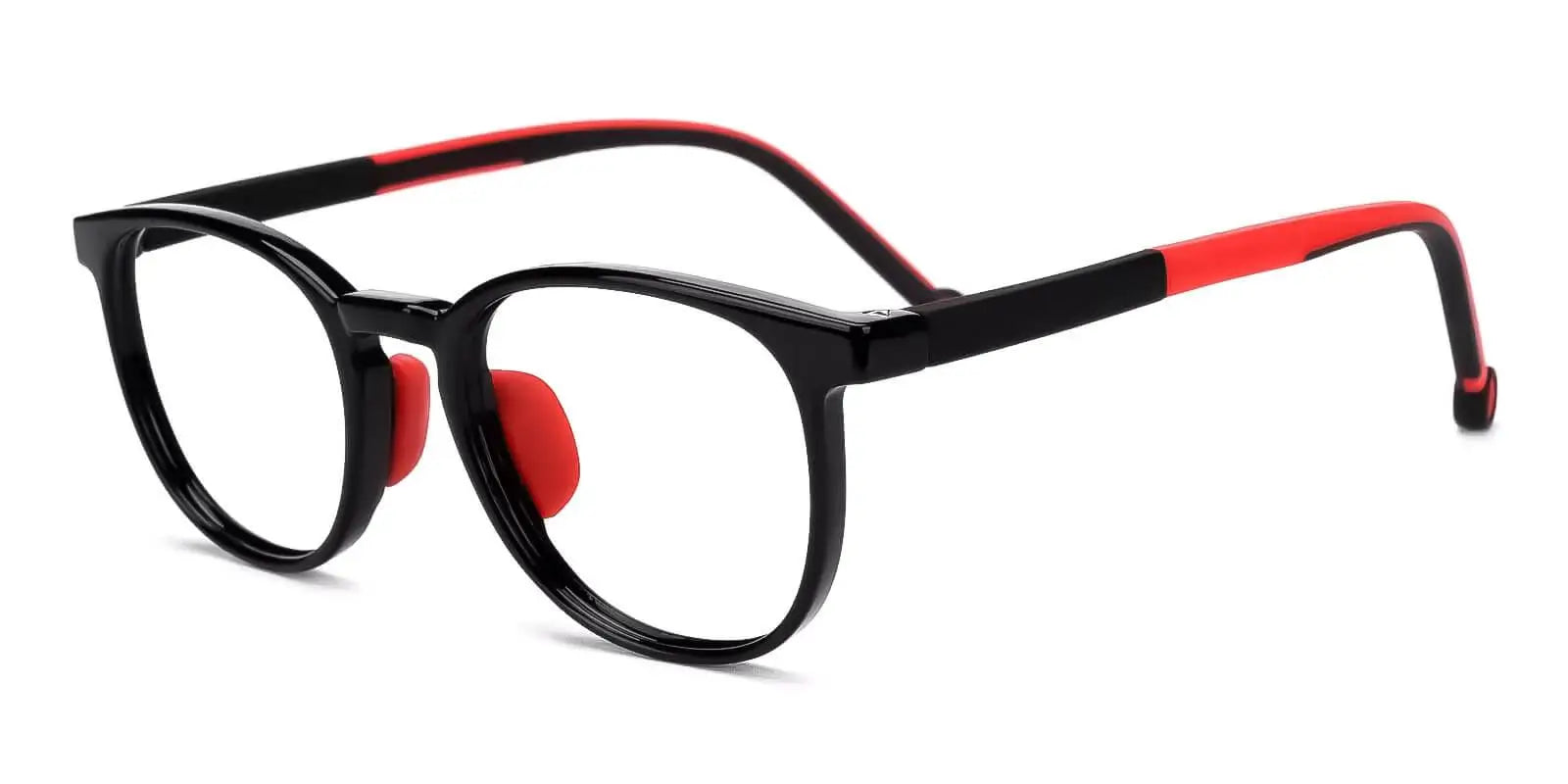 Trenta - Round Black Red Eyeglasses Frame