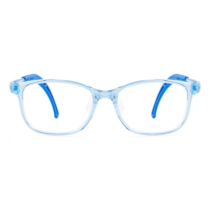 color:Blue | Lily blue kids glasses front frame detail
