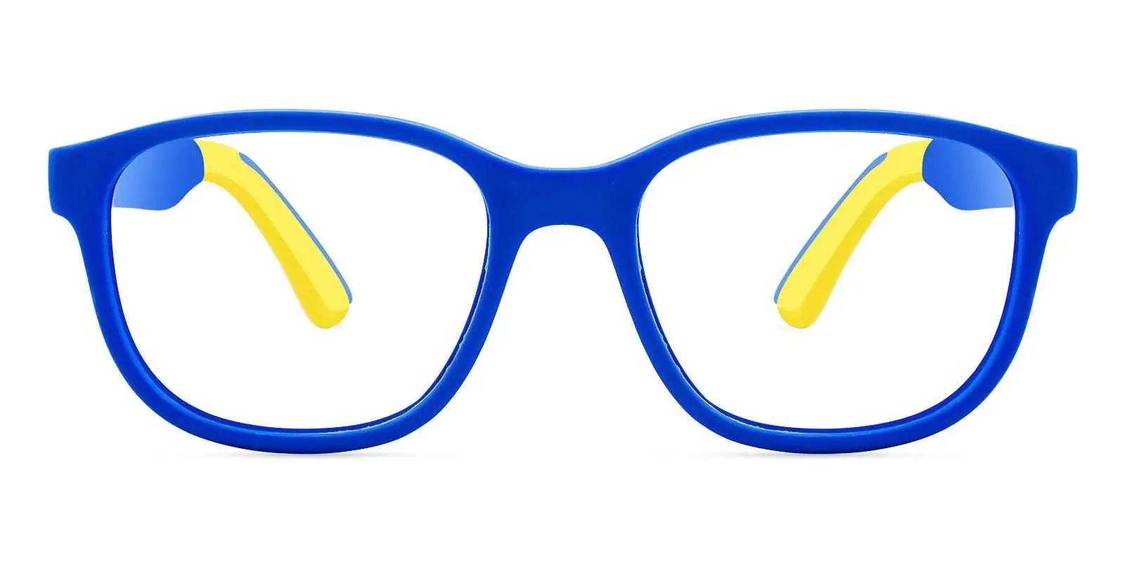 Square Blue Yellow Kids Eyeglasses TR90 Frame | Potato Glasses