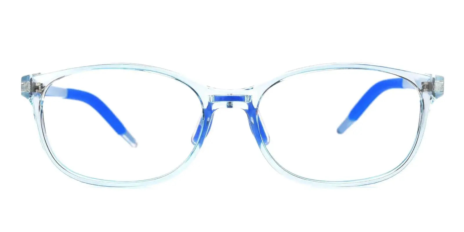 Willy - Kid's Rectangle Blue Translucent Frame Glasses