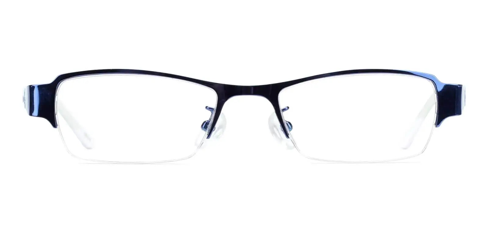 Cecile - Rectangle Blue White Eyeglasses Frame