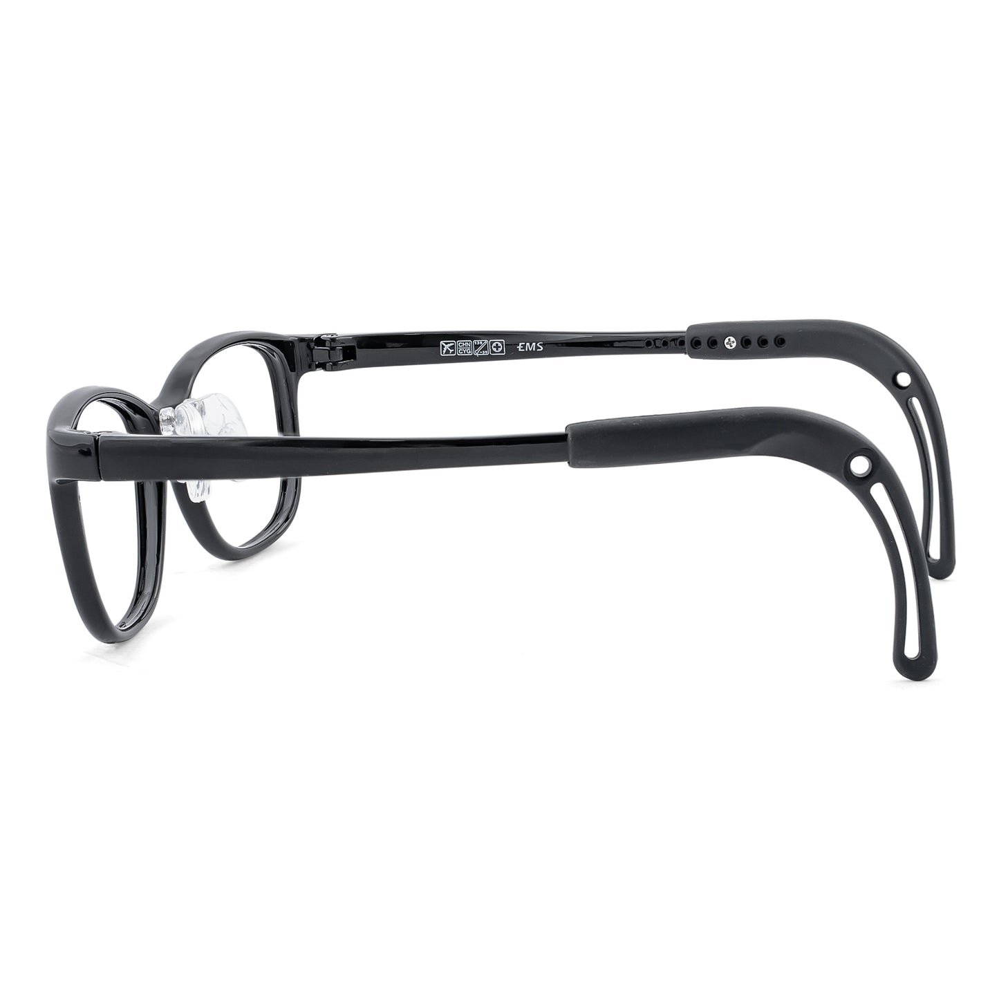 Lily black kids glasses side view