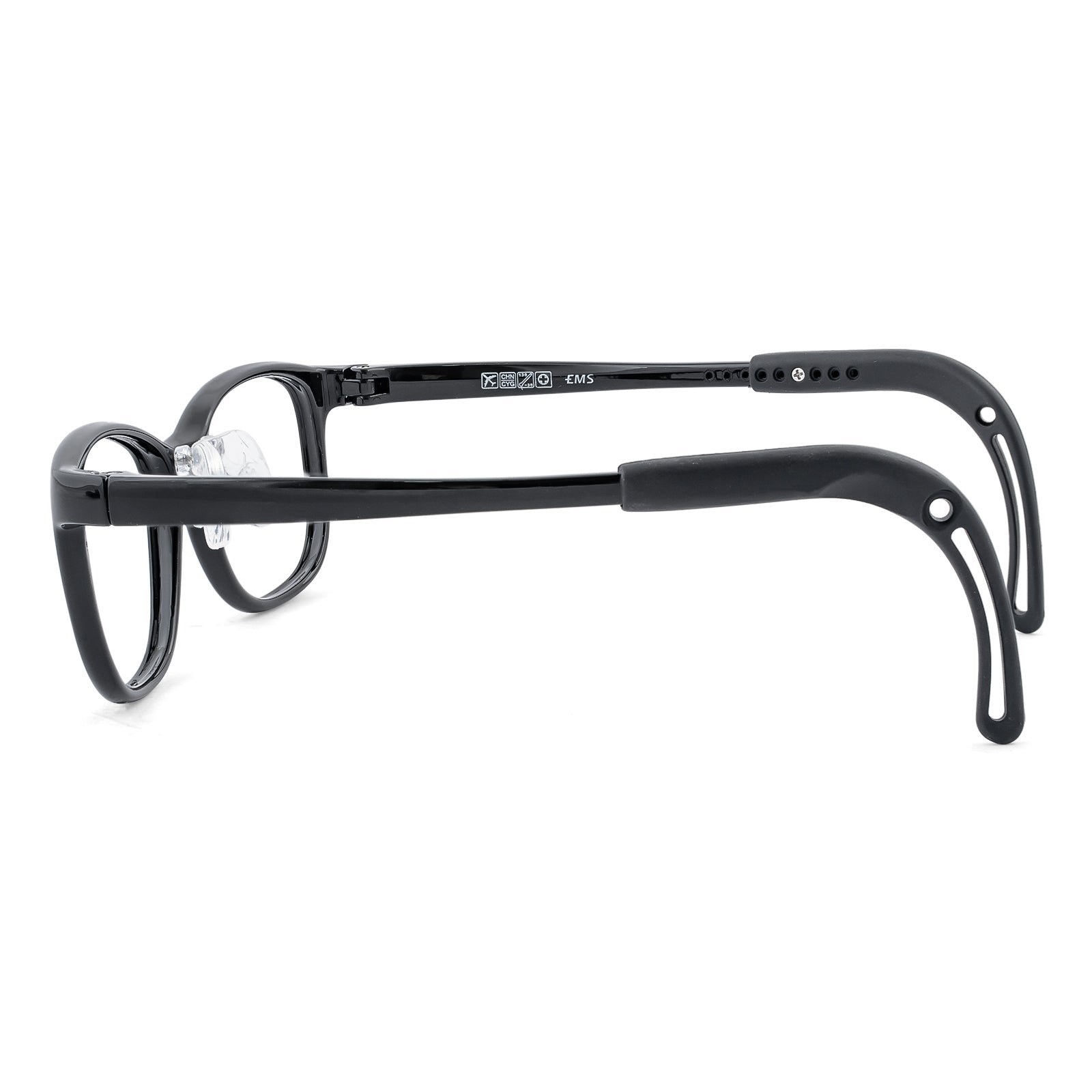 Lily black kids glasses side view