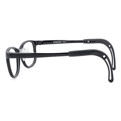 color:Black | Lily black kids glasses side view