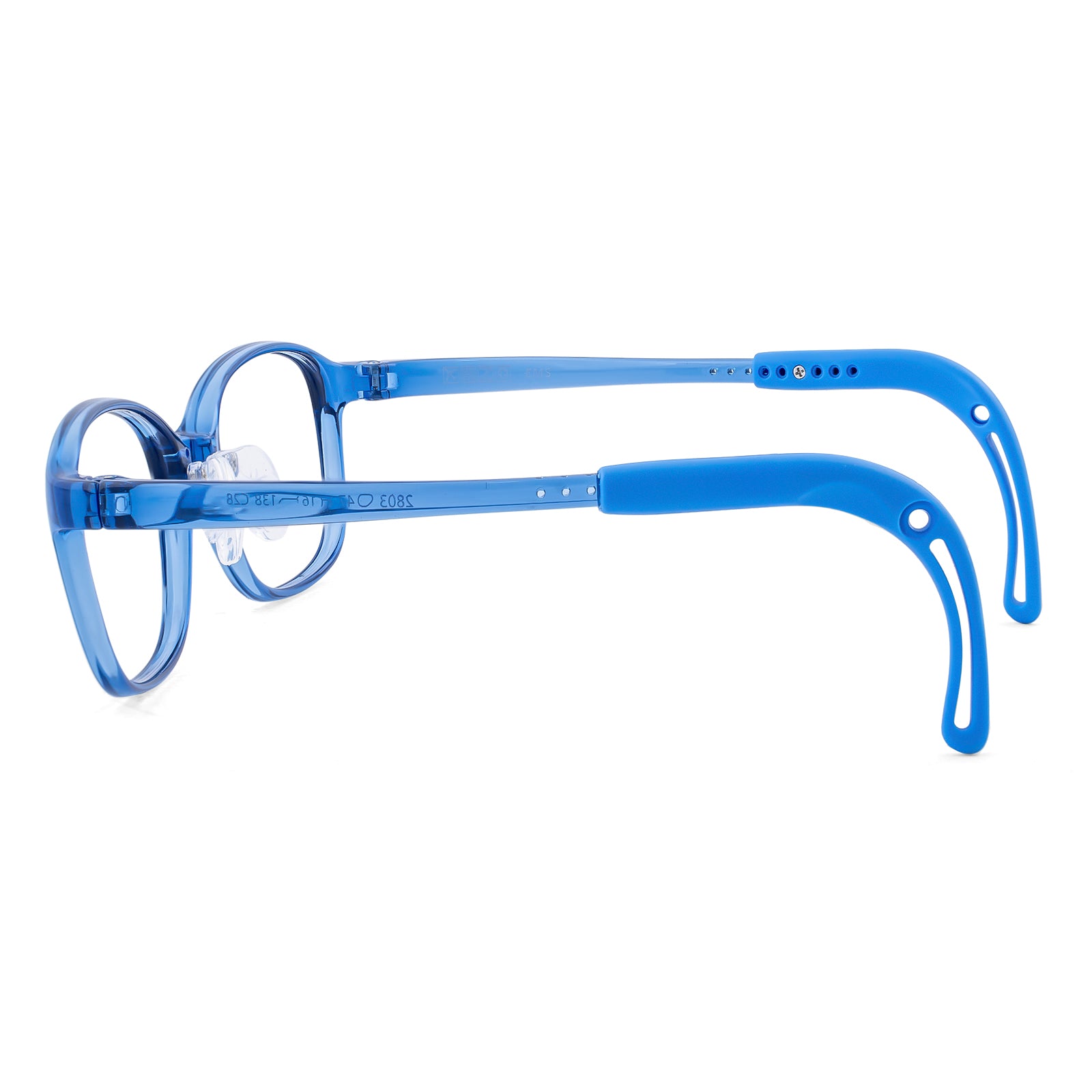 Leo blue kids glasses side view