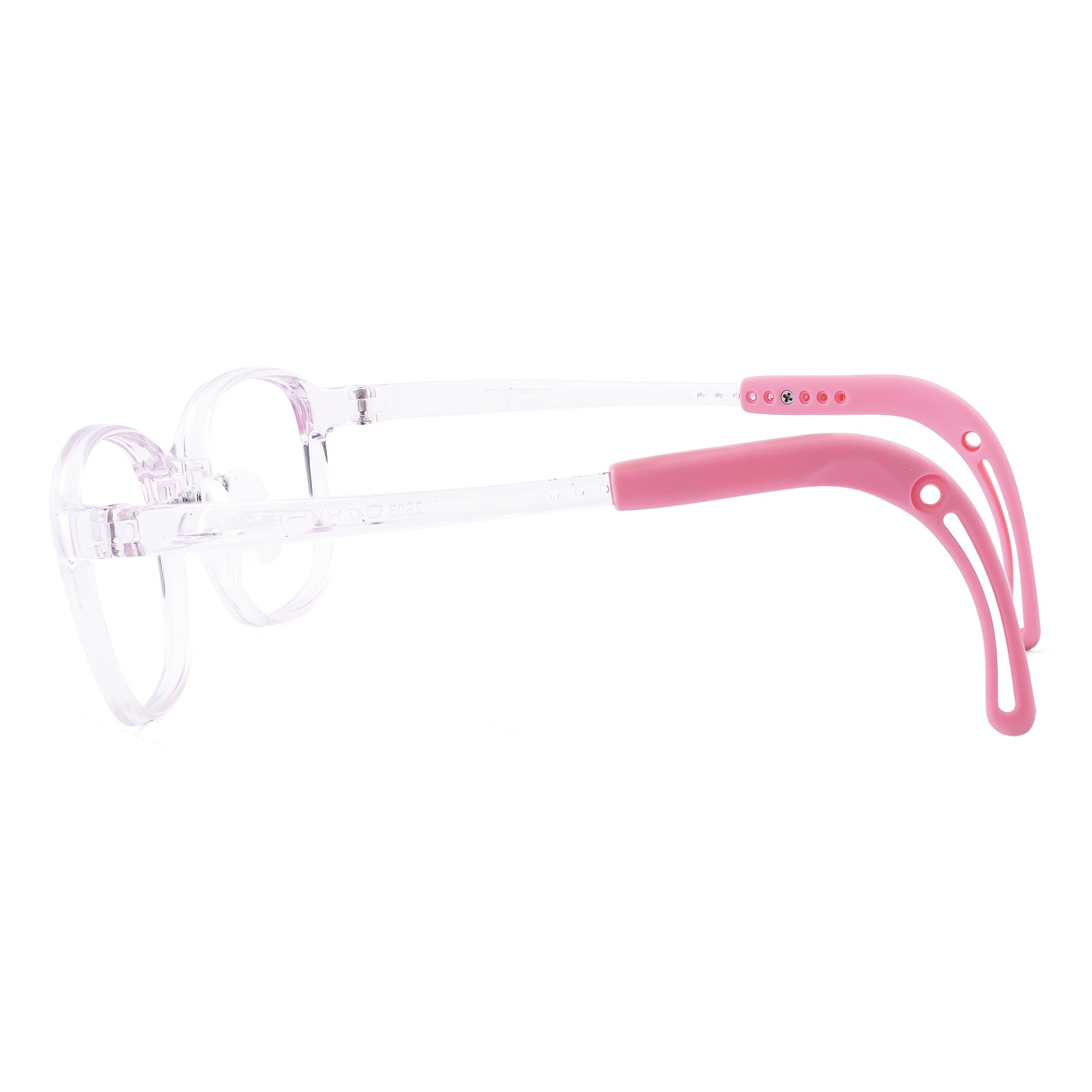 Leo pink kids glasses side view
