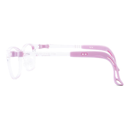 color:Pink | Luna pink kids glasses side view