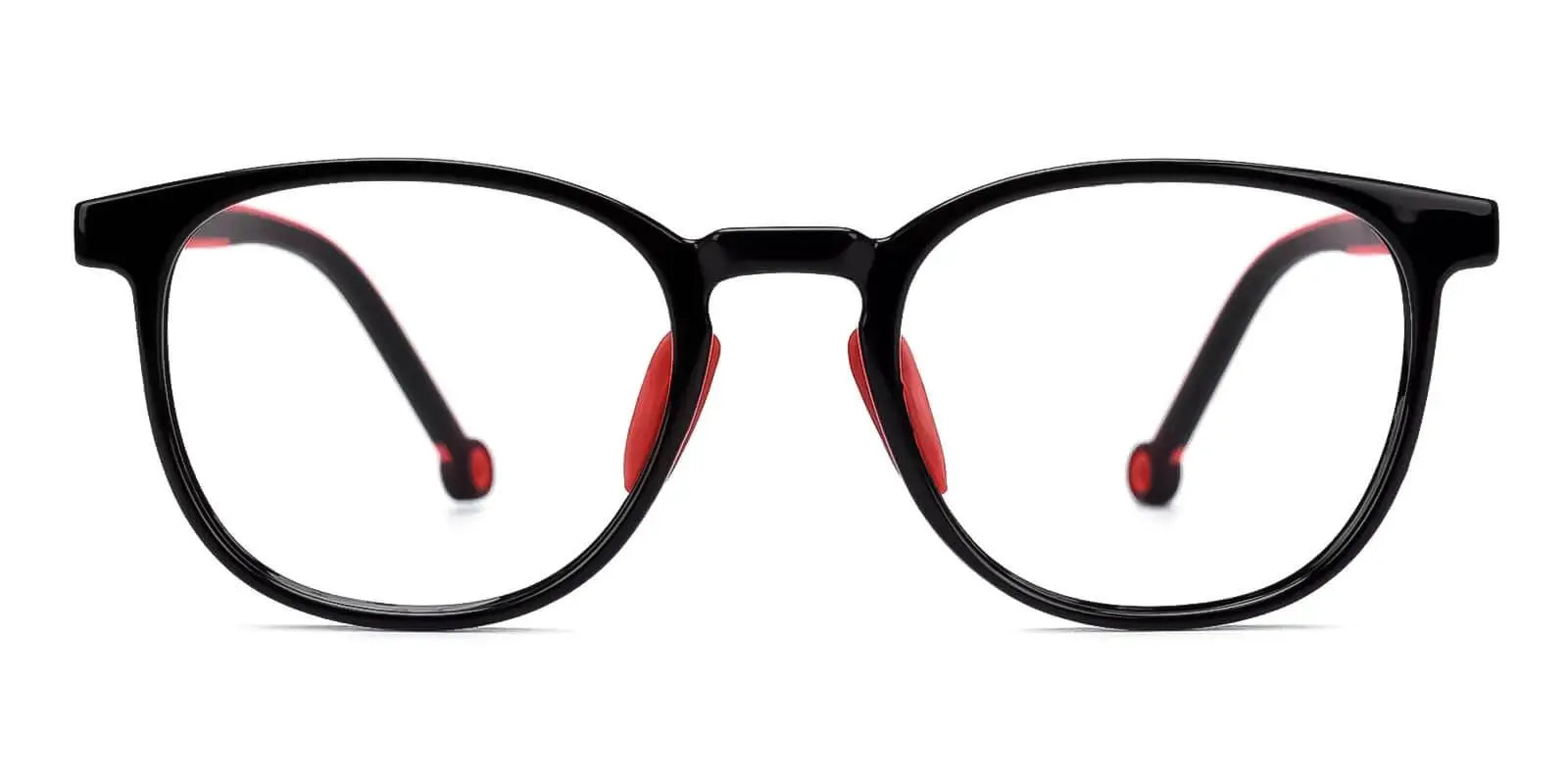 Trenta - Round Black Red Eyeglasses Frame