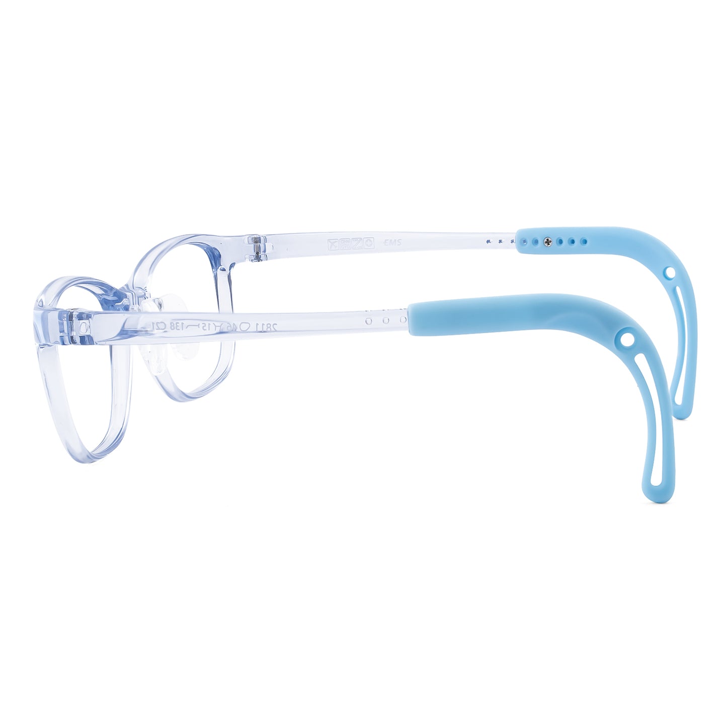 Lily light blue kids glasses side view