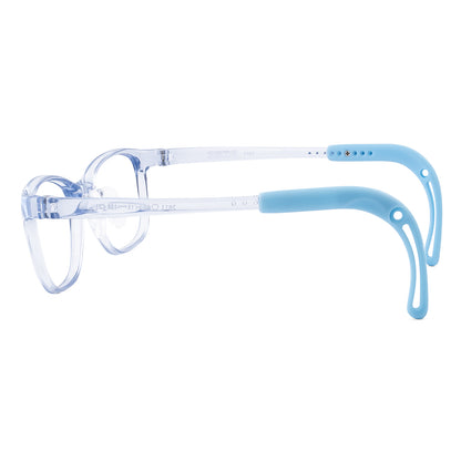 color:Light-Blue | Lily light blue kids glasses side view