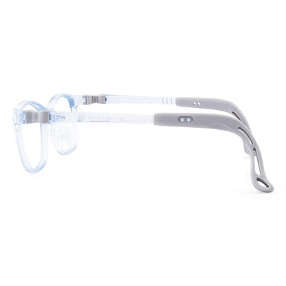 color:Light-Blue | Luna light blue kids glasses side view