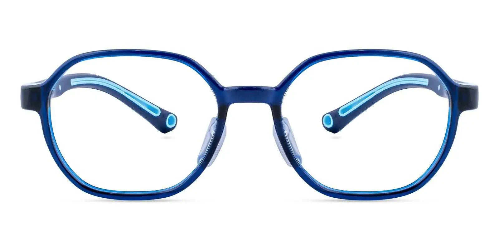 Campbell - Kid's Oval Blue Eyeglasses Frame