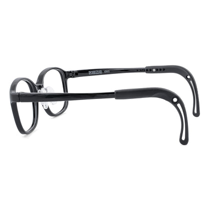 color:Black | Leo black kids glasses side view