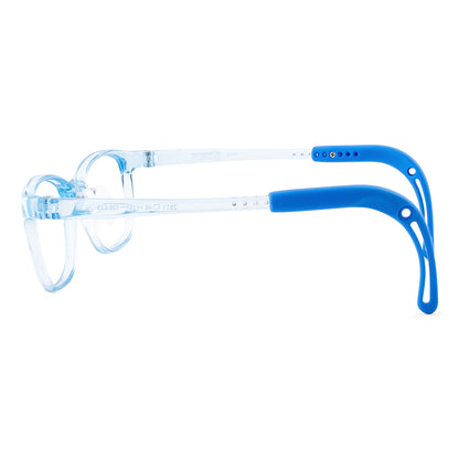color:Blue | Lily blue kids glasses side view