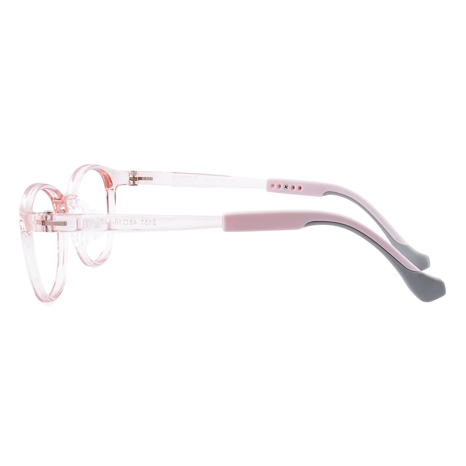 Theo pink kids glasses side view